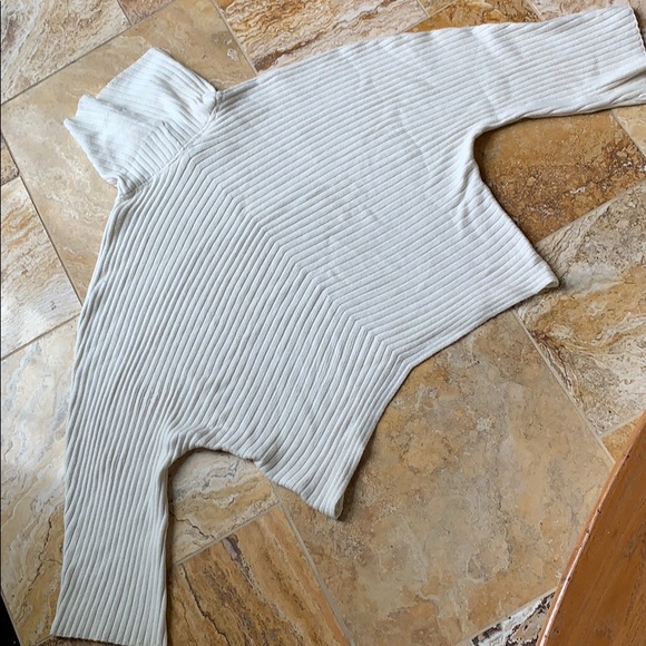Anthropologie Moth dolman sleeve ribbed ivory VGUC - Picture 5 of 16